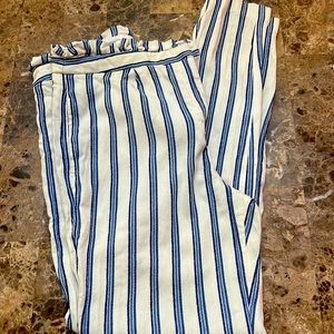 Cute Express Blue and Cream Stripe Pants